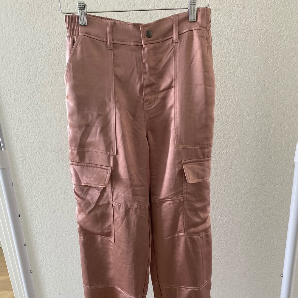 Satin cargo pants